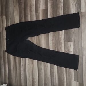 Bob Jeans Black Distressed Jeans Size 15/16 Inseam 30'